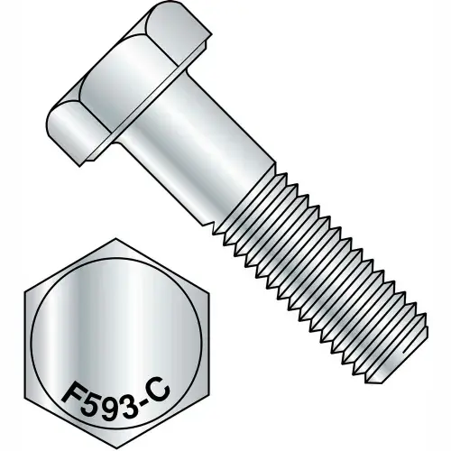 1/4-20X3 1/2 Hex Cap Screw 18 8 Stainless Steel, Pkg of 100 Today Only