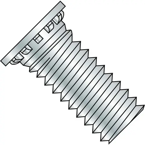 1/4-20X1 1/4 Self Clinching Stud Full Thread Hardened Steel Heat Zinc Bake, Pkg of 2000 Crafted