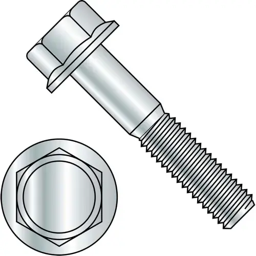 M8-1.25X45 DIN 6921 Class 8 Point 8 Metric Flange Bolt Screw Zinc Rohs, Pkg of 500 Latest