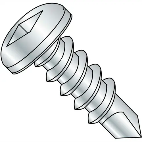 10 x 1 Square Drive Pan Self Drilling Screw Full Thread Zinc Bake - Pkg of 2000 Must Have