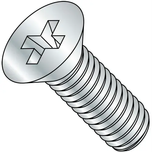 M4-0.7X25 Din 965 Metric Phillips Flat Machine Screw Zinc, Pkg of 2000 Genuine