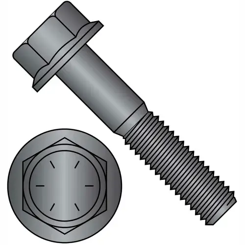 Deal 1/4-20 x 2 Hex Head Flange Frame Bolt - Grade 8 Black Phosphate - Pkg of 1000