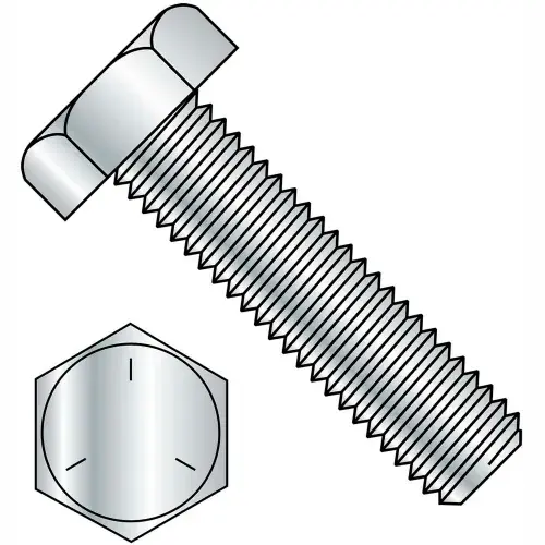Fresh Stock 3/8-16X3/4 Hex Tap Bolt Grade 5 Fully Threaded Zinc, Pkg of 1000