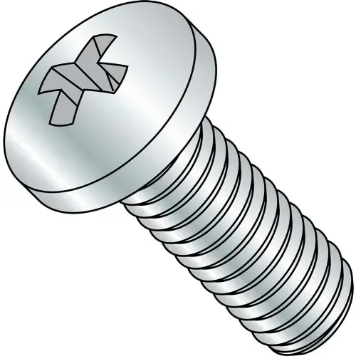 8-32X1 Phillips Pan Machine Screw Fully Threaded Zinc, Pkg of 5000 Place Order