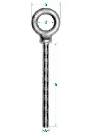 Hassle-Free Returns Ken Forging K2027-4-HDG - Carbon Eyebolt - 5/8-11 - 4" Shank - Galvanized - Made In USA