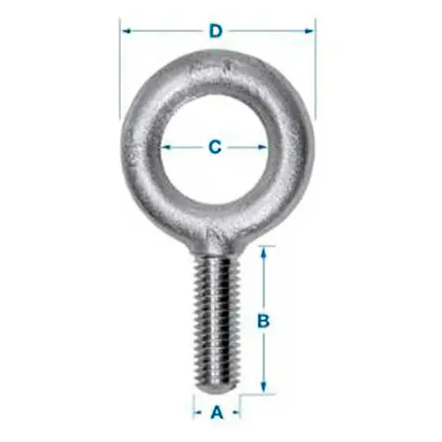 Ken Forging K2001-ZN - Carbon Eyebolt - 1/4-20 - 1" Shank - Zinc Plated - Made In USA Fresh Stock