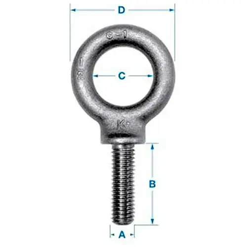 Special Offer Ken Forging K2031-8 SPEC. - Carbon Eyebolt - Shoulder Pattern - 1-1/8-8 - 2-3/4" Shank - Made In USA