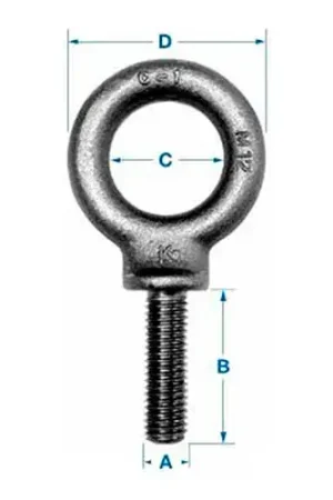 Discount Ken Forging M10 - Eyebolt - Metric - Shoulder Pattern - M10 x 1.50 - Made In USA