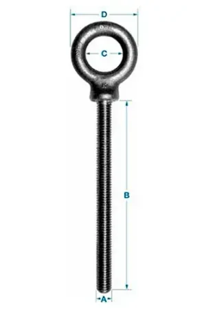 Popular Ken Forging K2025-4 - Carbon Eyebolt - Shoulder Pattern - 1/2-13 - 4" Shank - Made In USA