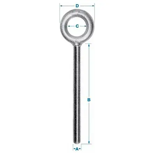 Ken Forging K2005-4-ZN - Carbon Eyebolt - 1/2-13 - 4" Shank - Zinc Plated - Made In USA Hot Picks