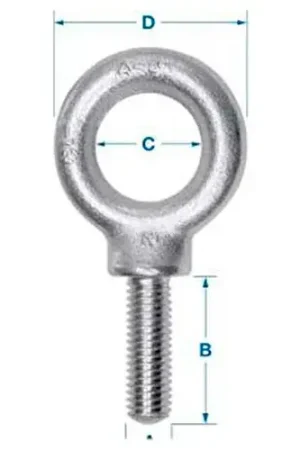 Ken Forging K2023-A-HDG - Carbon Eyebolt - 3/8-16 - 3/4" Shank - Galvanized - Made In USA Markdown