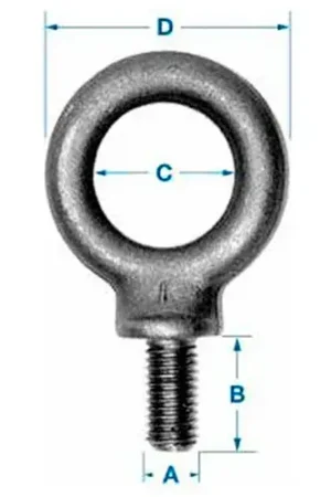 Cheap Ken Forging M42-A - Eyebolt - Metric - Shoulder Pattern - M42 x 4.50 - Short Shank - Made In USA