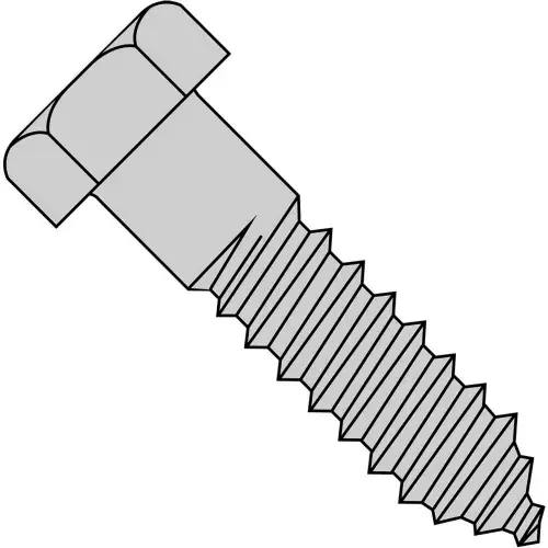 Certified Hex Lag Screw - 1/4-10 x 2" - Low Carbon Steel - Zinc CR+3, Pack of 100