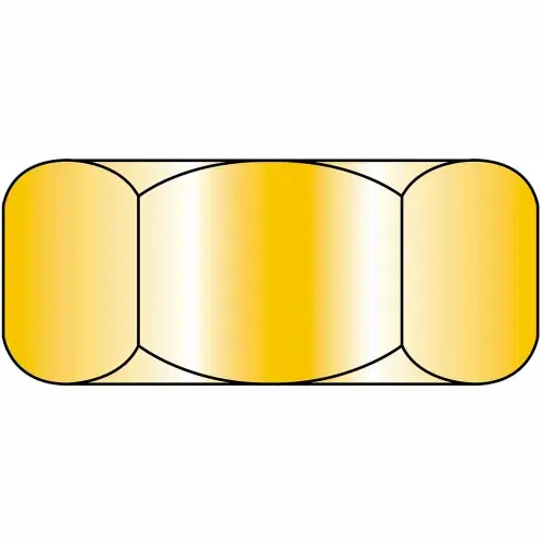 Finished Hex Nut - 7/16-20 - Low Carbon Steel - Zinc CR+3 - UNF, Pack of 100 Special Discount