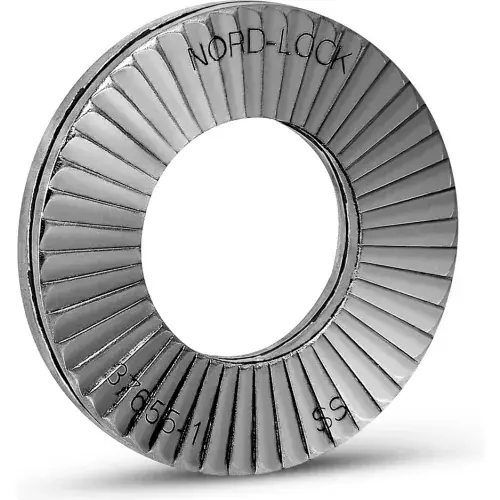 Direct From Factory Nord-Lock 1086 Wedge Locking Washer - 316 Stainless Steel - 1/4" - Large O.D. - Pkg of 200