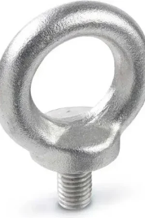 J.W. Winco DIN 580 Lifting Eye Bolts, Stainless Steel, Shoulder, Matte, M10, 1-3/4"H, 3/8"T, 11/16"L Buy Today