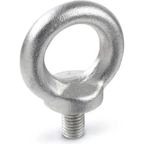 J.W. Winco DIN 580 Lifting Eye Bolts, Stainless Steel, Shoulder, Matte, M10, 1-3/4"H, 3/8"T, 11/16"L Buy Today