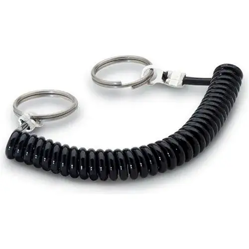 Mega Sale J.W. Winco GN111.4 Spiral Retaining Cables, Plastic, 2 Key Rings, 1.97"L, 0.71" Key Ring Dia.