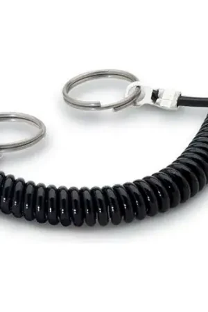 Buy Online J.W. Winco GN111.4 Spiral Retaining Cables, Plastic, 2 Key Rings, 7.87"L, 0.94" Key Ring Dia.