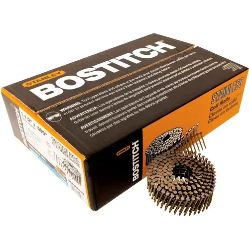 Bostitch Coil Siding Nail 316-Stainless Steel 1-3/4" X .090" Ring, 1800/Qty Certified