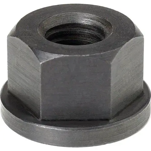 Secure Checkout 5/8-11 Hex Flange Nut - 1-1/16" Hex - 1-3/8" Flange Dia. - 13/16" Height - Steel - Black Ox. - CN-30