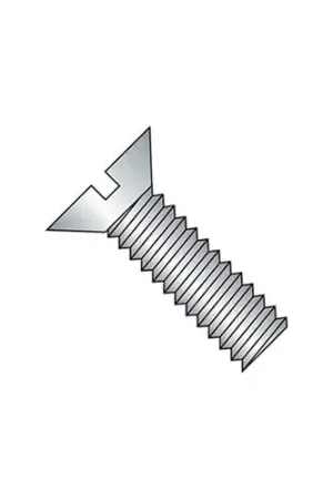 Special Discount M5 x 0.8 x 12mm Machine Screw - Slotted Flat Head - Steel - Zinc - DIN 125B - Pkg of 100