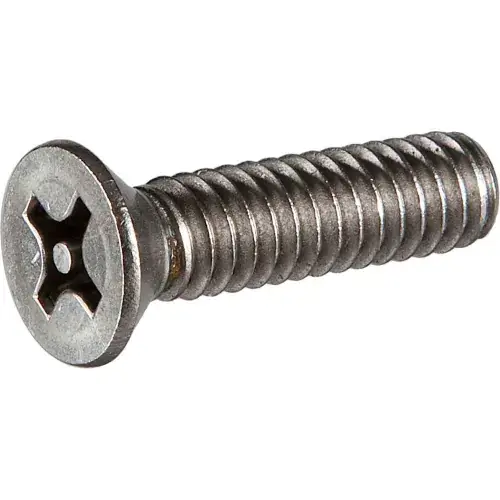 Secure Checkout 6-32 x 1/2" Tamper-Proof Security Machine Screw - Flat Phillips Head - 18-8 Stainless Steel - 100 Pk