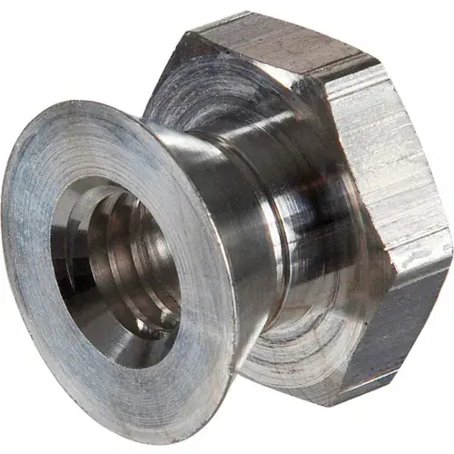 10-24 Tamper-Proof Security Breakaway Nut - Non-Removable - Aluminum - Made In USA - Pkg of 100 Authentic
