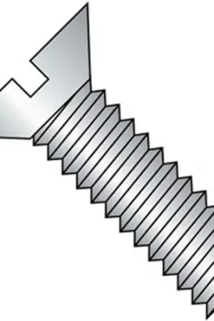 10-32 x 5/8" Machine Screw - Flat Head - Slotted - Steel - Zinc - UNF - FT, Pack of 100 Today Only
