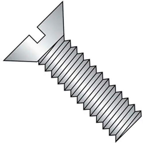 Save Now 8-32 x 4" Machine Screw - Flat Head - Slotted - Steel - Zinc CR+3 - FT, Pack of 100