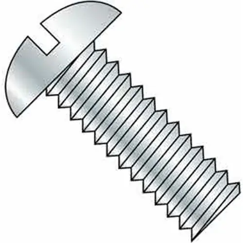 8-32 x 1/4" Machine Screw - Round Head - Slotted - Steel - Zinc CR+3 - FT, Pack of 100 Fast Shipping