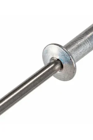 Bargain Pop Blind Rivet - 1/8 x 4-2 - Button Head - Up to 1/8" Grip - Stainless Steel /Steel - Pkg of 500