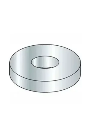 1/4" Flat Washer - SAE - 9/32" I.D. - Steel - Zinc - Grade 2 - Pkg of 100 Free Returns