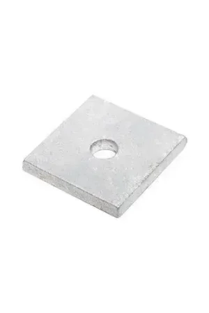 5/8" Square Plate Washer - 11/16" I.D. - 1/8" Thick - Steel - Galvanized - Grade 2 - Pkg of 25 Buy Direct