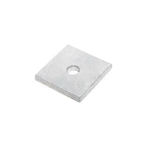 5/8" Square Plate Washer - 11/16" I.D. - 1/8" Thick - Steel - Galvanized - Grade 2 - Pkg of 25 Buy Direct
