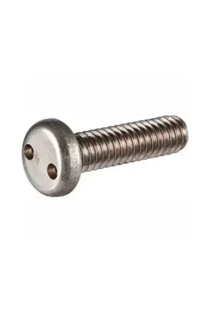 1/4-20 x 1" Security Machine Screw - Pan Spanner Head - 18-8 Stainless Steel - FT - UNC - 100 Pk Markdown