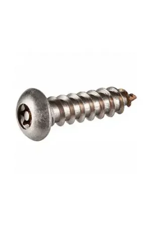 6AB x 3/4" Security Sheet Metal Screw - Button Torx Head - 302HQ Stainless Steel - USA - 100 Pk New Release