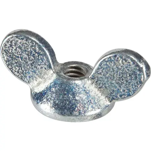 5/16-18 Wing Nut - 1-5/8" Wide - 7/8" Base Dia. - 11/16" H - Steel - Plain - USA - Pkg of 25 Must Have