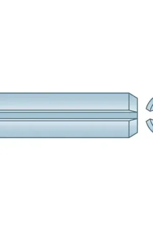 1/4" x 1-3/4" Spring Pin - High Carbon Steel - Zinc Clear - ASME B18.8.2 - Made In USA - Pkg Qty 50 Buy Direct
