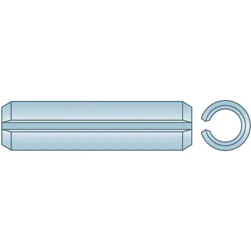 1/4" x 1-3/4" Spring Pin - High Carbon Steel - Zinc Clear - ASME B18.8.2 - Made In USA - Pkg Qty 50 Buy Direct