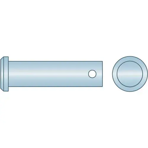 Free Returns 1" x 7" Clevis Pin - Low Carbon Steel - Zinc Clear