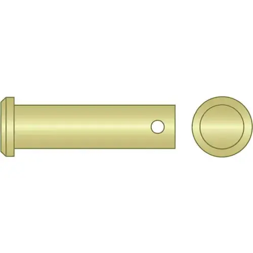 Free Returns 3/8" x 4" Clevis Pin - Low Carbon Steel - Zinc Yellow - Pkg Qty 25