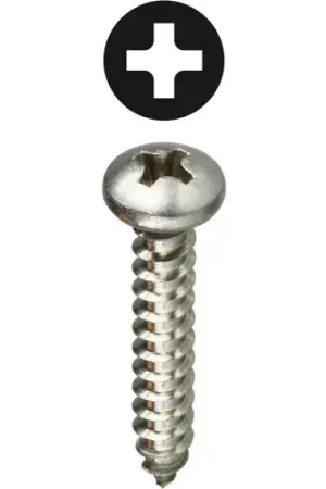 Free Returns L.H.Dottie® Sheet Metal Screw, Phillips Pan Head, Stainless Steel, 8 x 3/4", 100 Pack
