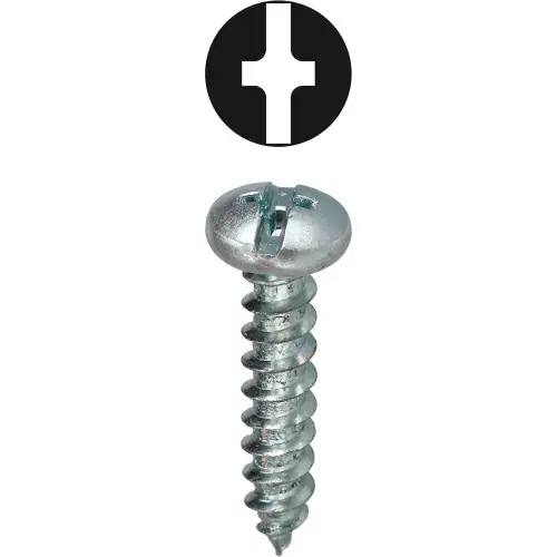 L.H.Dottie® Sheet Metal Screw, Combo Pan Head, Carbon Steel, 10 x 1", Tuff 500 Pack Budget