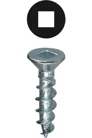 Shop Now L.H.Dottie® Flat Head Wood Screw, Square, Carbon Steel, 8 x 1/2", 100 Pack