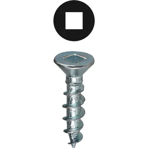 Shop Now L.H.Dottie® Flat Head Wood Screw, Square, Carbon Steel, 8 x 1/2", 100 Pack