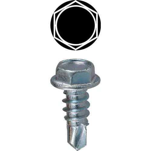 L.H.Dottie® Self Drilling Screw, Hex Washer Head, 8 x 3/4"L, 100 Pack Markdown
