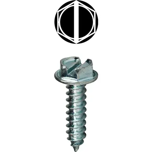 Sale L.H.Dottie® Sheet Metal Screw, Phillips/Slotted, Hex Washer Head, 6 x 1-1/2", 100 Pack