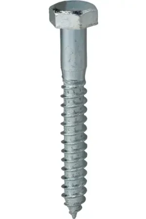 Trusted Brand L.H.Dottie® Hex Head Lag Screw, Carbon Steel, 3/8" x 1", 100 Pack
