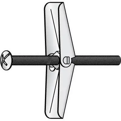 Fan Favorite 1/8" x 3" Toggle Bolt Combination Drive Mushroom Head (100/Pkg.)